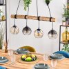 Koyoto Pendelleuchte Glas 15 cm Naturfarben, Schwarz, 4-flammig