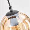 Koyoto Pendelleuchte Glas 15 cm Naturfarben, Schwarz, 4-flammig