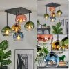 Koyoto Deckenleuchte Glas 15 cm Blau, Gold, Grün, Klar, Kupferfarben, 5-flammig