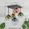 Koyoto Deckenleuchte Glas 15 cm Blau, Gold, Grün, Klar, Kupferfarben, 5-flammig