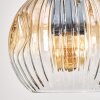 Ripoll Pendelleuchte Glas 15 cm Naturfarben, Schwarz, 4-flammig