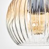 Ripoll Pendelleuchte Glas 15 cm Naturfarben, Schwarz, 4-flammig