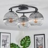 Koyoto Deckenleuchte Glas 15 cm Klar, Rauchfarben, 3-flammig