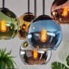 Koyoto Deckenleuchte Glas 15 cm Blau, Chrom, Gold, Grün, Kupferfarben, Rauchfarben, 5-flammig