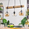 Koyoto Pendelleuchte Glas 15 cm Naturfarben, Schwarz, 3-flammig