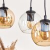 Koyoto Pendelleuchte Glas 15 cm Naturfarben, Schwarz, 3-flammig