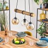 Koyoto Pendelleuchte Glas 15 cm Naturfarben, Schwarz, 3-flammig