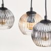 Koyoto Pendelleuchte Glas 15 cm Naturfarben, Schwarz, 3-flammig