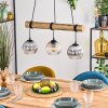 Koyoto Pendelleuchte Glas 15 cm Naturfarben, Schwarz, 3-flammig