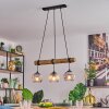 Koyoto Pendelleuchte Glas 15 cm Naturfarben, Schwarz, 3-flammig