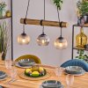 Koyoto Pendelleuchte Glas 15 cm Naturfarben, Schwarz, 3-flammig