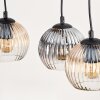 Koyoto Pendelleuchte Glas 15 cm Naturfarben, Schwarz, 3-flammig