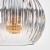 Koyoto Pendelleuchte Glas 15 cm Naturfarben, Schwarz, 3-flammig