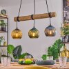 Koyoto Pendelleuchte Glas 15 cm Naturfarben, Schwarz, 3-flammig