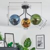 Koyoto Deckenleuchte Glas 15 cm Blau, Gold, Grün, 3-flammig