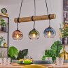 Koyoto Pendelleuchte Glas 15 cm Naturfarben, Schwarz, 3-flammig