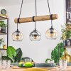 Koyoto Pendelleuchte Glas 15 cm Naturfarben, Schwarz, 3-flammig