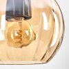 Koyoto Pendelleuchte Glas 15 cm Naturfarben, Schwarz, 3-flammig