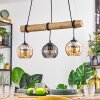 Koyoto Pendelleuchte Glas 15 cm Naturfarben, Schwarz, 3-flammig