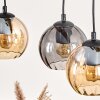Koyoto Pendelleuchte Glas 15 cm Naturfarben, Schwarz, 3-flammig
