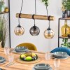 Koyoto Pendelleuchte Glas 15 cm Naturfarben, Schwarz, 3-flammig