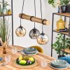 Koyoto Pendelleuchte Glas 15 cm Naturfarben, Schwarz, 3-flammig
