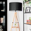 Flemming Stehleuchte 50 cm Naturfarben, Schwarz, 1-flammig