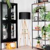 Flemming Stehleuchte 50 cm Naturfarben, Schwarz, 1-flammig