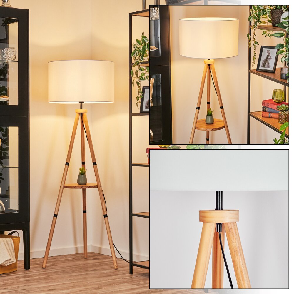 Flemming Stehleuchte 50 cm Naturfarben, Schwarz, 1-flammig main product photo