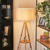 Flemming Stehleuchte 50 cm Naturfarben, Schwarz, 1-flammig