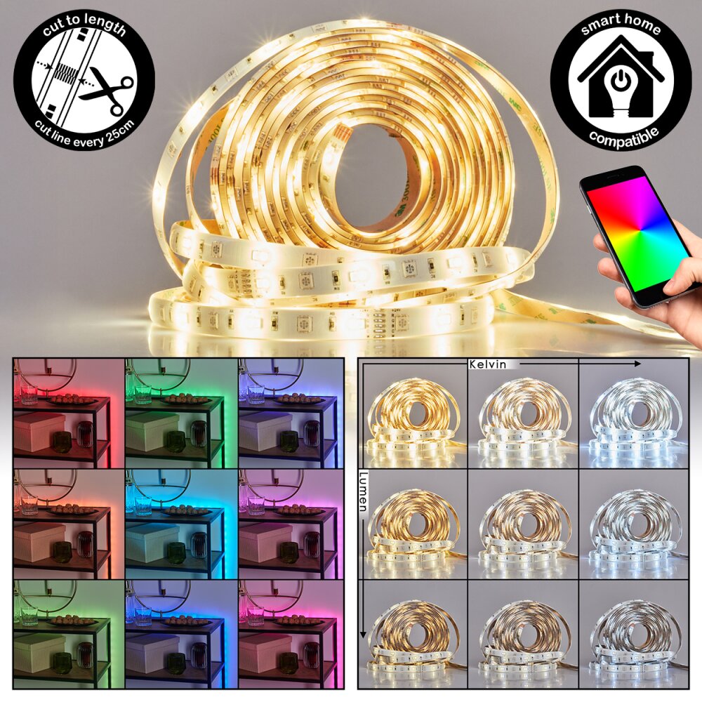 Rayen LED Streifen Weiß, 1-flammig, Farbwechsler main product photo