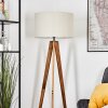 Flemming Stehleuchte 50 cm Naturfarben, Schwarz, 1-flammig