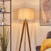 Flemming Stehleuchte 50 cm Naturfarben, Schwarz, 1-flammig