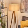 Flemming Stehleuchte 50 cm Naturfarben, Schwarz, 1-flammig