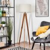 Flemming Stehleuchte 50 cm Naturfarben, Schwarz, 1-flammig