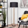 Flemming Stehleuchte 50 cm Naturfarben, Schwarz, 1-flammig