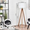 Flemming Stehleuchte 50 cm Naturfarben, Schwarz, 1-flammig
