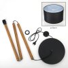 Flemming Stehleuchte 50 cm Naturfarben, Schwarz, 1-flammig