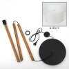 Flemming Stehleuchte 50 cm Naturfarben, Schwarz, 1-flammig