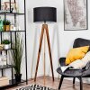 Flemming Stehleuchte 50 cm Naturfarben, Schwarz, 1-flammig