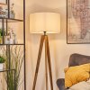 Flemming Stehleuchte 50 cm Naturfarben, Schwarz, 1-flammig
