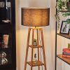 Flemming Stehleuchte 50 cm Naturfarben, Schwarz, 1-flammig