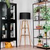 Flemming Stehleuchte 50 cm Naturfarben, Schwarz, 1-flammig