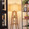 Flemming Stehleuchte 50 cm Naturfarben, Schwarz, 1-flammig