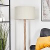 Flemming Stehleuchte 50 cm Naturfarben, Schwarz, 1-flammig