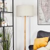 Flemming Stehleuchte 50 cm Naturfarben, Schwarz, 1-flammig