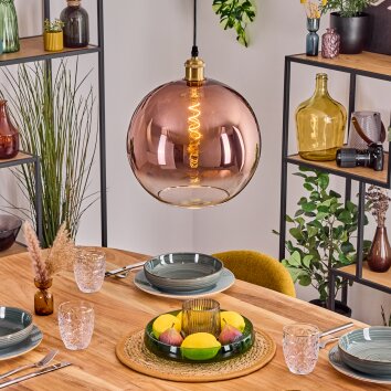 Koyoto Hängeleuchte Glas 30 cm Gold, 1-flammig