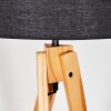 Flemming Stehleuchte 50 cm Naturfarben, Schwarz, 1-flammig