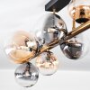 Chehalis Deckenleuchte Glas 10 cm, 12 cm, 15 cm Gold, Schwarz, 10-flammig