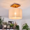 Bassagoda Deckenleuchte 35 cm Naturfarben, Schwarz, 1-flammig